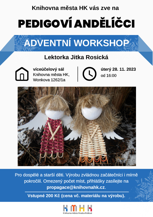 ZRUŠENO – Adventní workshop – Pedigoví andělíčci
