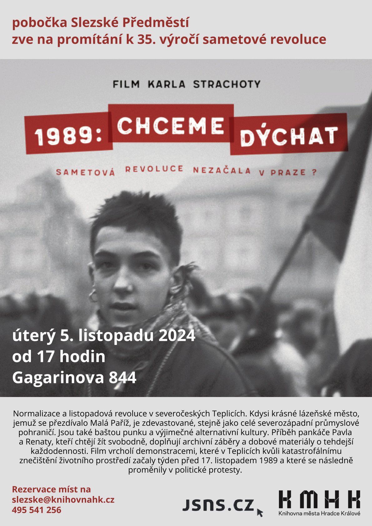 35. výročí sametové revoluce – 1989: Chceme dýchat